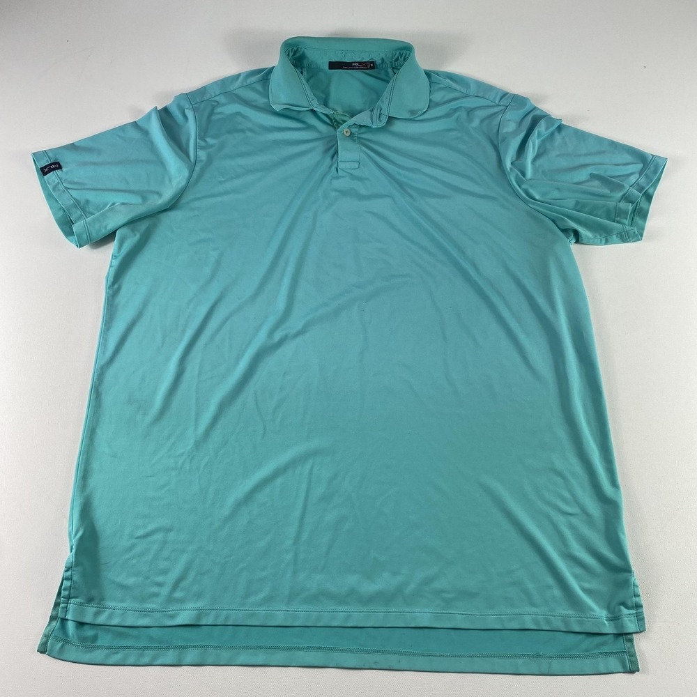 Ralph Lauren RLX Polo Shirt Mens XL Green Performance Golf Lightweight Stretch